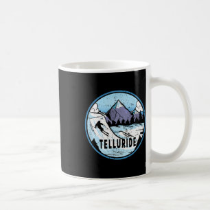 Skiier Skiing Mountains Ski Telluride Colorado Coffee Mug