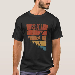 Skiier Skiing Vintage Winter Sport Skiing Ski T-Shirt