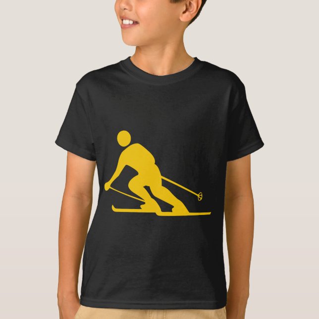 Skiing - Amber T-Shirt (Front)