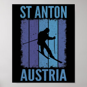 Skiing And Apres Ski - Winter Sports St Anton, Aus Poster