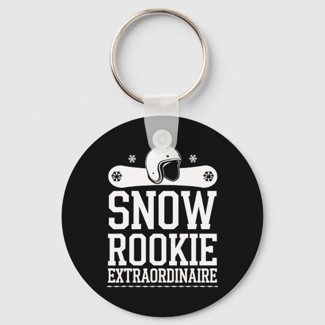 Skiing And Snowboarding Beginner Winter Sports Ent Keychain (Front)