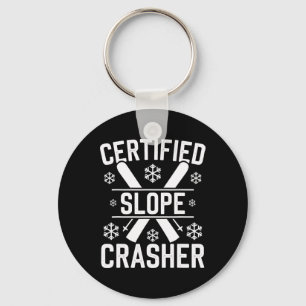 Skiing And Snowboarding Beginner Winter Sports Ent Keychain