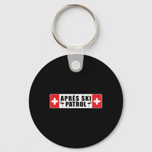 Skiing Apres Ski Patrol Skier Winter Sports Keychain