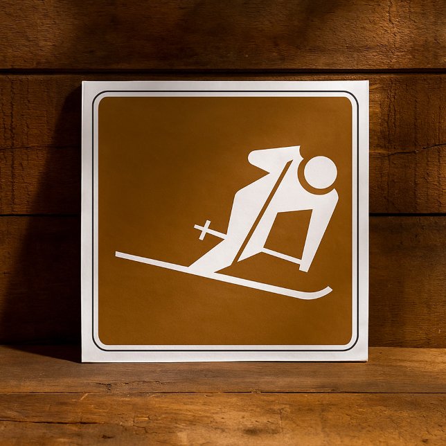 Skiing Area Recreational Sign Napkin (Creator Uploaded)