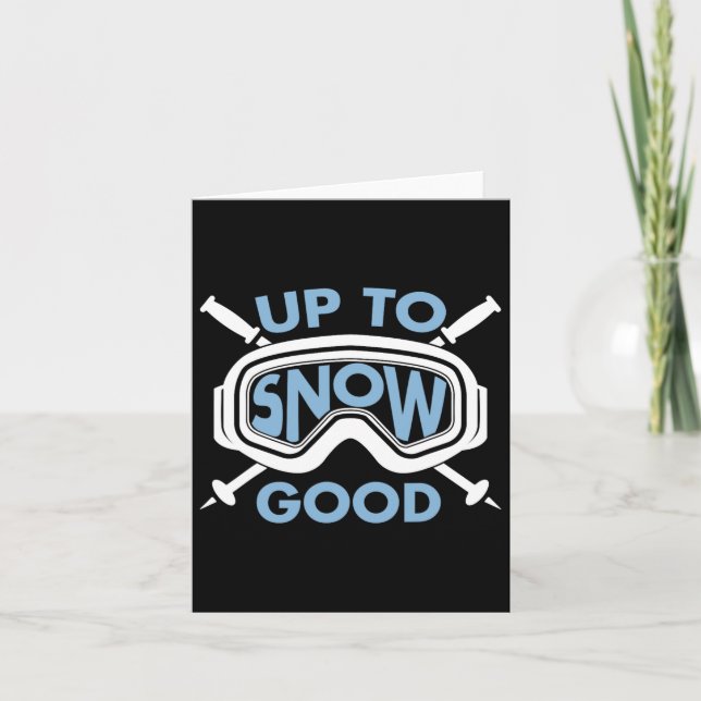 Skiing Art For Men Women Kids Winter Sport Ski Lov Card (Front)