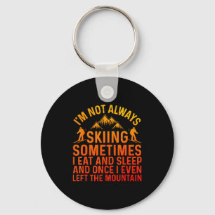 Skiing Art For Men Women Kids Winter Srt Ski Lover Keychain