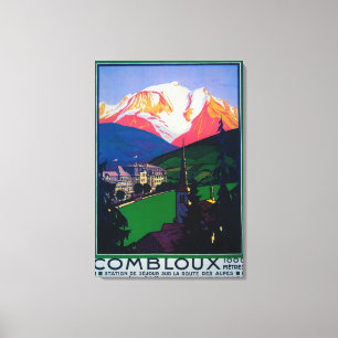 Skiing at Combloux Promotional Poster Canvas Print