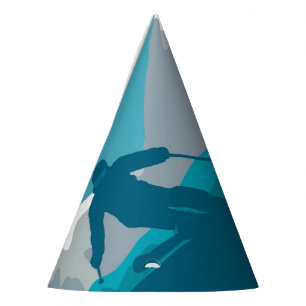 Skiing At Mountains - Skiers Party Hat