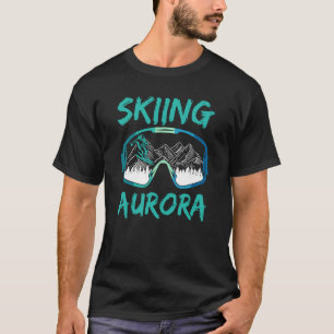 Skiing Aurora Hobby Ski Winter Sports Skier T-Shirt