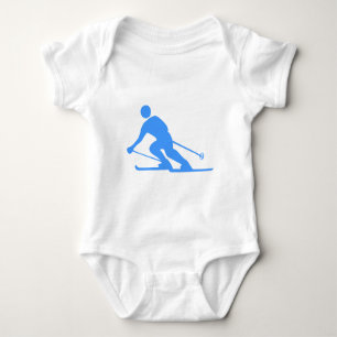 Skiing - Baby Blue Bodysuit