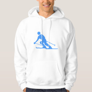 Skiing - Baby Blue Hoodie