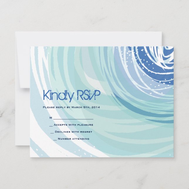 SKIING Bar Bat Mitzvah RSVP Card (Front)