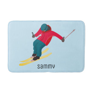 Skiing Bath Mat
