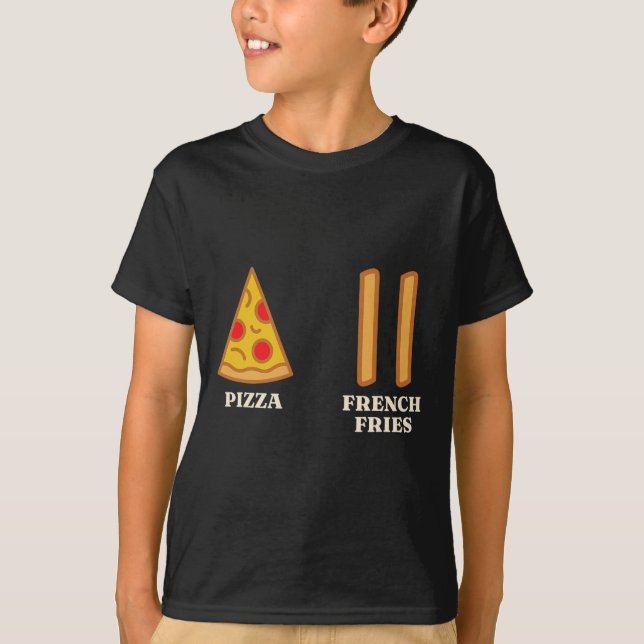 Skiing Beginner Pizza French Fries Ski Instructor  T-Shirt (Front)