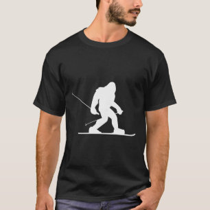 Skiing Bigfoot Shirt, Funny Cute Sasquatch Ski Win T-Shirt