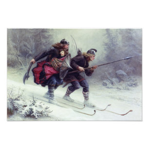 Skiing Birchlegs Crossing the Mountain Photo Print