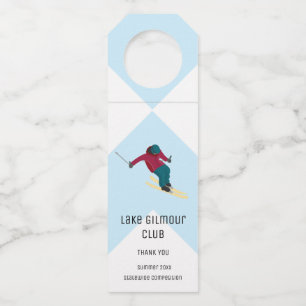 Skiing Bottle Tag