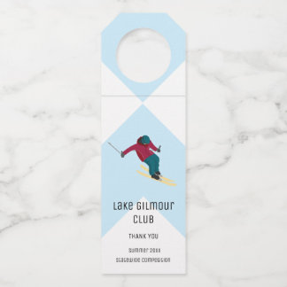 Skiing Bottle Tag