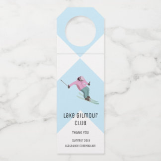 Skiing Bottle Tag