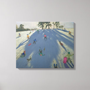 Skiing Calke Abbey Derby Canvas Print
