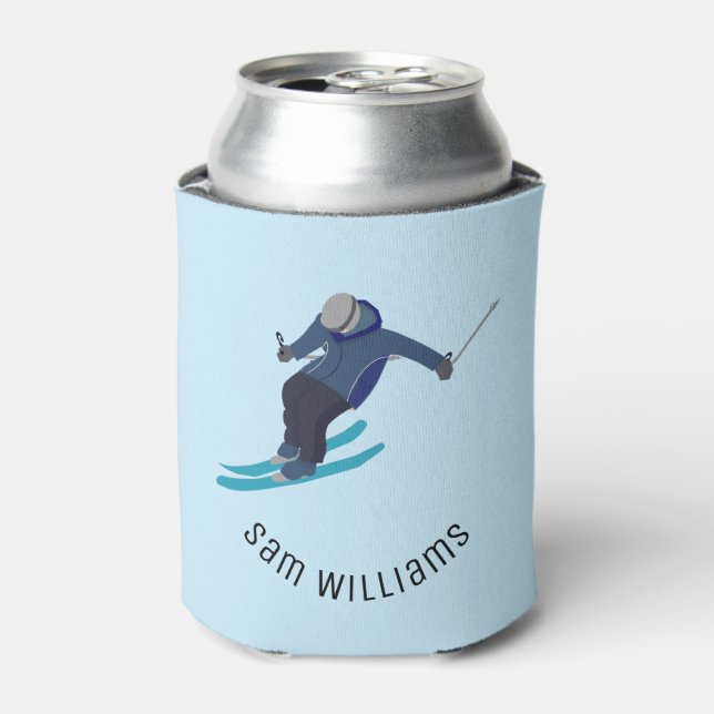 Skiing Can Cooler (Can Front)