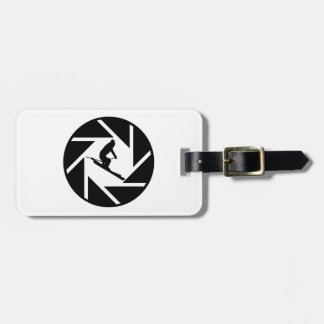 SKIING CANDID VISION LUGGAGE TAG