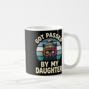Skiing Cat Retro Vintage Got Ped By My Daughter Coffee Mug