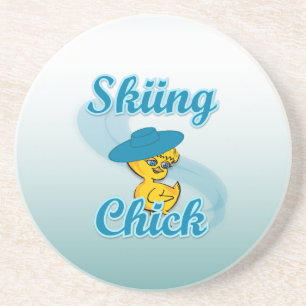 Skiing Chick #3 Coaster