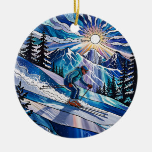Skiing Christmas Ornament