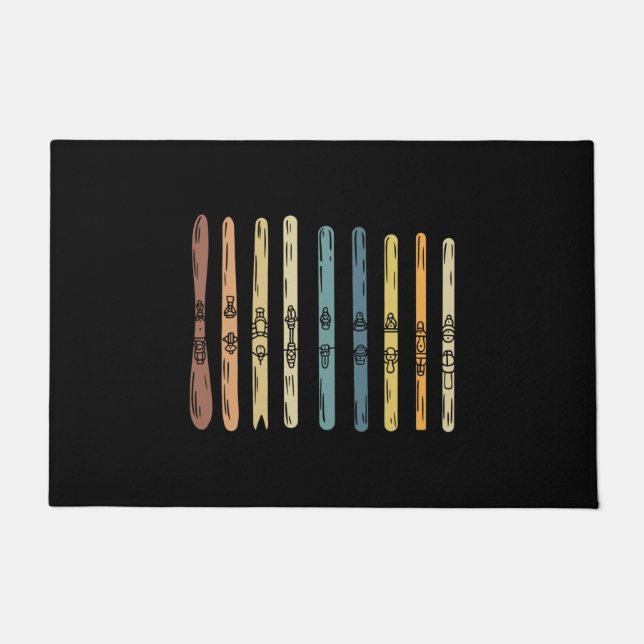 Skiing - Collection of ski boards Doormat (Front)