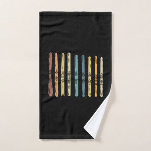 Skiing - Collection of ski boards Hand Towel
