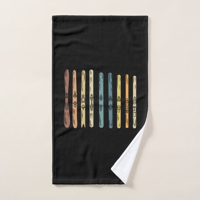 Skiing - Collection of ski boards Hand Towel (Hand Towel)