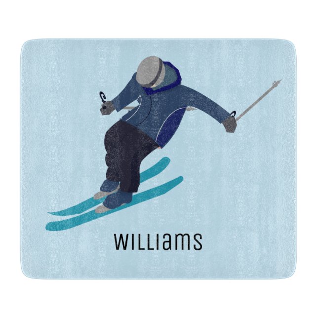 Skiing Cutting Board (Front)