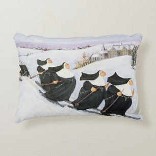 Skiing Decorative Pillow