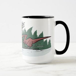 Skiing Dinosaurs Mug