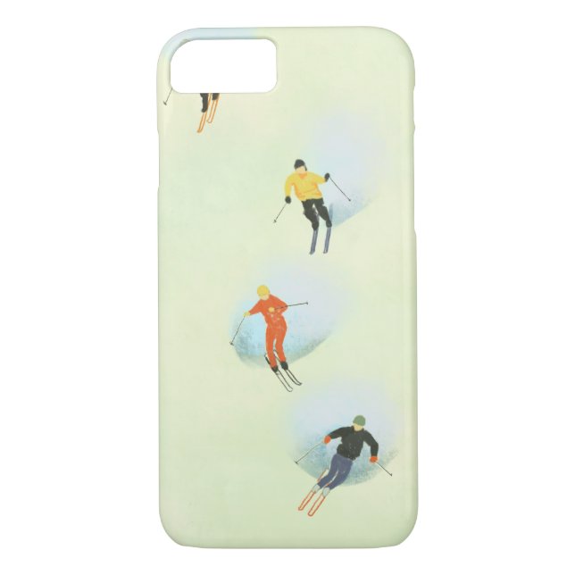 Skiing Down the Slope iPhone 8/7 Case (Back)