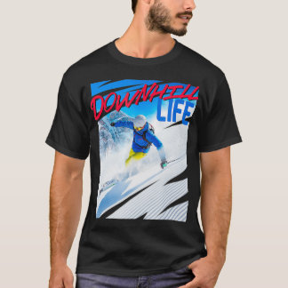 Skiing Downhill Life Graphic T-Shirt
