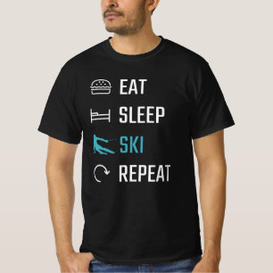 Skiing - Eat Sleep Skiing Repeat T-Shirt