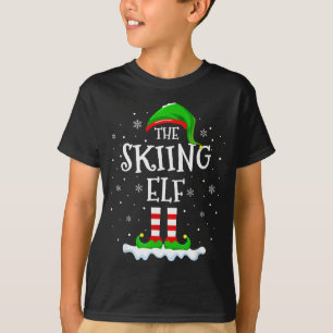 Skiing Elf Squad Xmas Family Matching Group Christ T-Shirt