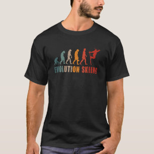 Skiing Evolution Ski Gear For Skiers Designs 1 T-Shirt