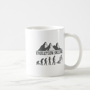 Skiing Evolution Ski Gear For Skiers Designs  Coffee Mug