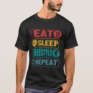 Skiing Funny Eat Sleep Freestyle Snow Ski Lover Gr T-Shirt
