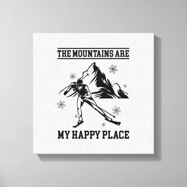 Skiing Gifts | Apres-ski Skiers Skier Ski Winter Canvas Print (Front)