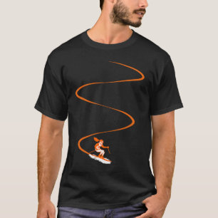 Skiing Girl Ski Lines Essential T-Shirt