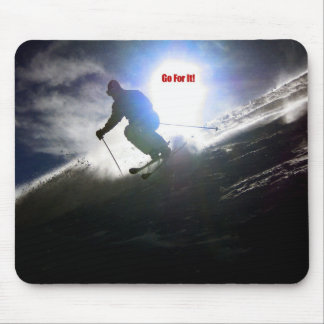 Skiing, Go For It! Mouse Pad