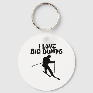 Skiing I Love Big Dumps Ski Men Women  Keychain