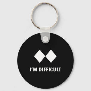 Skiing I'm Difficult Ski Snowboard  Keychain