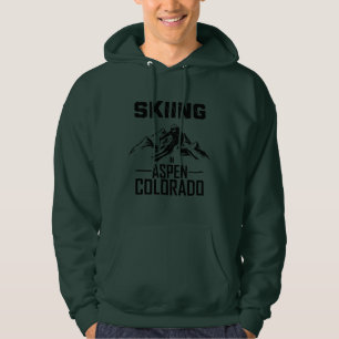 Skiing in Aspen Colorado Hoodie