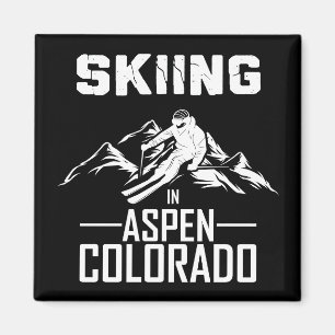Skiing in Aspen Colorado  Magnet