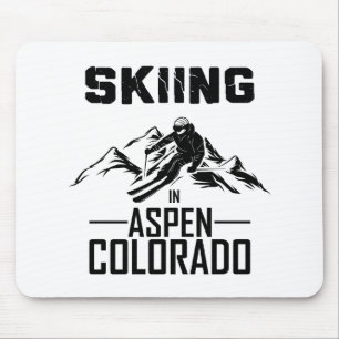 Skiing in Aspen Colorado  Mouse Pad